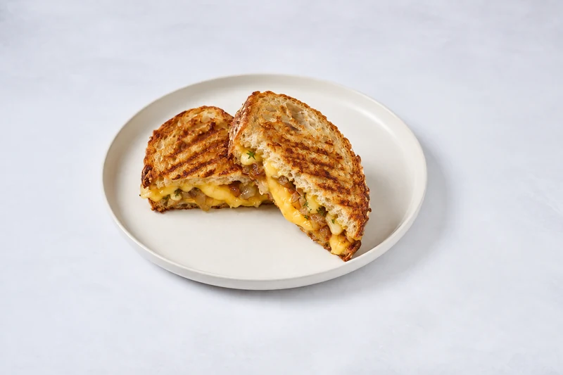 Grilled Cheese Sandwich on a simple white plate