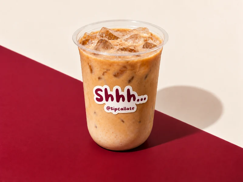 Pumpkin Horchata Latte in our Shh sticker cup